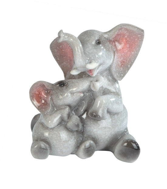 Elephant with Calf Figurine