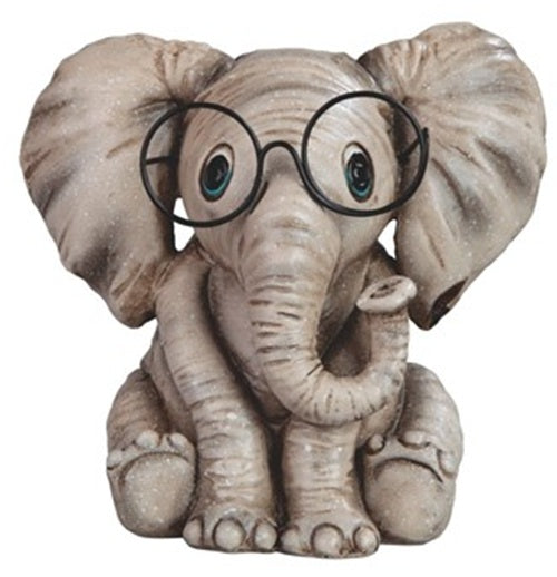 Elephant with Glasses Figurine