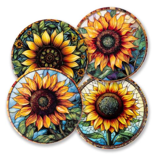 Sunflowers Coaster Set