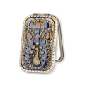 Gilded Age Blue Peacock Mirror