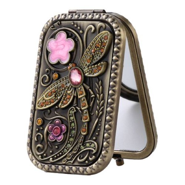 Gilded Age Dragonfly Compact Mirror